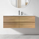 NELSON 1500X460X580MM PLYWOOD WALL HUNG VANITY - LIGHT OAK WITH CERAMIC TOP - NZHomeware