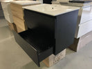 NELSON 600X460X580MM PLYWOOD WALL HUNG VANITY - BLACK WITH CERAMIC TOP - NZHomeware