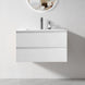 NELSON 750X460X580MM PLYWOOD WALL HUNG VANITY - GLOSS WHITE WITH CERAMIC TOP - NZHomeware