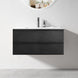 NELSON 900X460X580MM PLYWOOD WALL HUNG VANITY - BLACK WITH CERAMIC TOP - NZHomeware