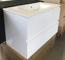 NELSON 900X460X580MM PLYWOOD WALL HUNG VANITY - GLOSS WHITE WITH CERAMIC TOP - NZHomeware