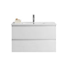 NELSON 900X460X580MM PLYWOOD WALL HUNG VANITY - GLOSS WHITE WITH CERAMIC TOP - NZHomeware