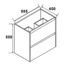 NELSON 900X460X580MM PLYWOOD WALL HUNG VANITY - LIGHT OAK WITH CERAMIC TOP - NZHomeware