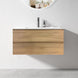 NELSON 900X460X580MM PLYWOOD WALL HUNG VANITY - LIGHT OAK WITH CERAMIC TOP - NZHomeware