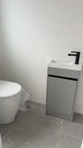 3D - 40H 400mmx220mmx750mm Grey Hand Basin Plywood Floor Standing Vanity - NZHomeware