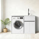 1200MM White Laundry Tub - Plywood Cabinet&Marble Bench with Sink - NZHomeware
