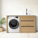 1500MM Light Oak Laundry Tub - Plywood Cabinet&Marble Bench with Sink - NZHomeware