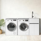 1800mm White Laundry Tub Plywood Cabinet with Engineered Bench & Stainless Steel Sink - NZHomeware