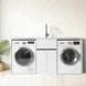 1800mm White Laundry Tub – Plywood Cabinet, Marble Bench & Stainless Steel Sink - NZHomeware