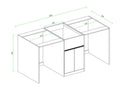 1800MM Dark Oak Laundry Tub– Plywood Construction, Stainless Steel Sink & Bench Top - NZHomeware