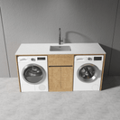 Premium 1800mm Laundry Station, Light Oak Plywood, Durable Construct - NZHomeware