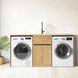 Premium 1800mm Laundry Station – Light Oak Plywood, Stone Top, Stainless Sink - NZHomeware