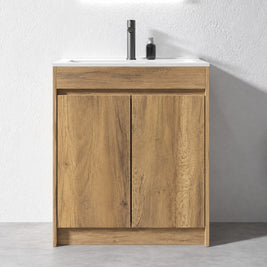 700mm Plywood Slim Vanity with Ceramic Basin - NZHomeware