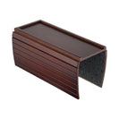 Non - slip Foldable Sofa Armrest Clip On Tray Sliding Detachable Cup Holder Couch Shelf Side Table Remote Control Phone Snacks Drinks Organizer Rack Mahogany Brown - NZHomeware