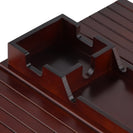 Non - slip Foldable Sofa Armrest Clip On Tray Sliding Detachable Cup Holder Couch Shelf Side Table Remote Control Phone Snacks Drinks Organizer Rack Mahogany Brown - NZHomeware