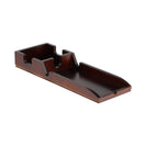 Non - slip Foldable Sofa Armrest Clip On Tray Sliding Detachable Cup Holder Couch Shelf Side Table Remote Control Phone Snacks Drinks Organizer Rack Mahogany Brown - NZHomeware