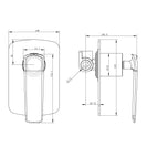 Norico Eden Black Shower/Bath Wall Mixers Tapware - NZHomeware