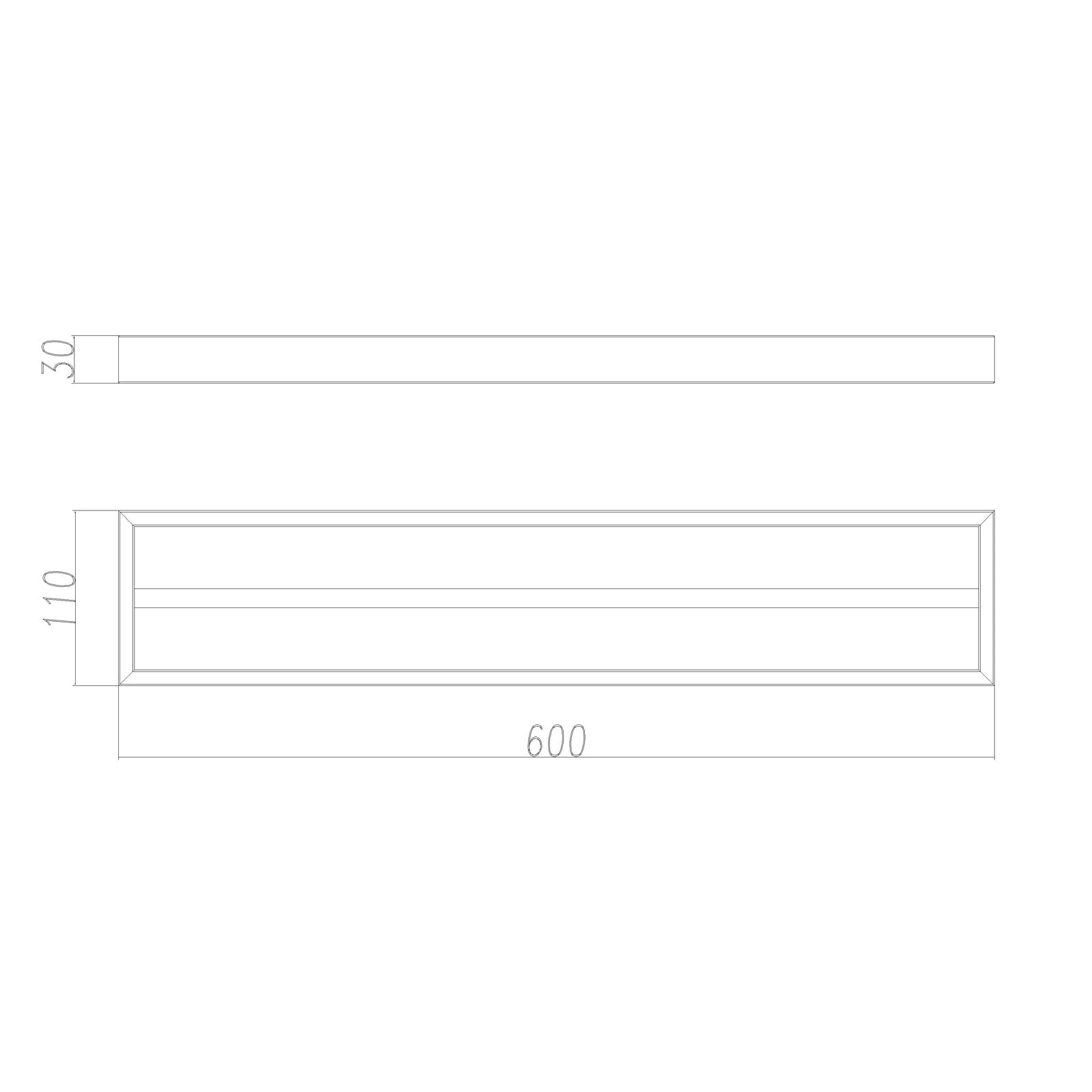 Omar Brushed Yellow Gold Double Towel Rails 600mm size guide 1