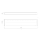 Omar Brushed Nickel Double Towel Rails 600mm - NZHomeware