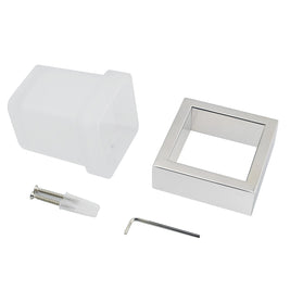 Omar Chrome and White Toothbrush Holder Tumbler Holder - NZHomeware