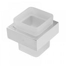 Omar Chrome and White Toothbrush Holder Tumbler Holder - NZHomeware