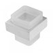 Omar Chrome and White Toothbrush Holder Tumbler Holder - NZHomeware