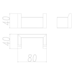 Omar Chrome Robe Hook - NZHomeware