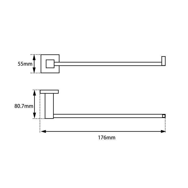 Ottimo Chrome Toilet Roll Paper Holder size guide 1