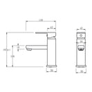 Ottimo Nero Black Basin Mixer Tap Black Taps Bathroom Tapware - NZHomeware