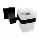 Ottimo Nero Black Glass Toothbrush Holder - NZHomeware
