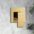 Ottimo/Omar Brushed Yellow Gold Square Shower Bath Mixer Tap - NZHomeware