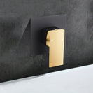 Ottimo/Omar Matte Black & Yellow Gold Square Shower Bath Mixer Tap - NZHomeware