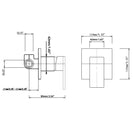 Ottimo/Omar Matte Black & Yellow Gold Square Shower Bath Mixer Tap - NZHomeware