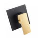 Ottimo/Omar Matte Black & Yellow Gold Square Shower Bath Mixer Tap - NZHomeware