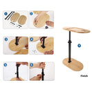 Oval Sofa Bed End Side Stand Rack C Table Bathtub Tray Height Adjustable 360° Swivel - NZHomeware