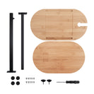 Oval Sofa Bed End Side Stand Rack C Table Bathtub Tray Height Adjustable 360° Swivel - NZHomeware