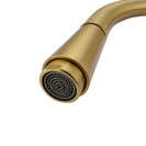 Pentro Round Brushed Yellow Gold 360 degree Swivel Pull Out Kitchen Sink Mixer Tap - NZHomeware
