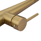 Pentro Round Brushed Yellow Gold 360 degree Swivel Pull Out Kitchen Sink Mixer Tap - NZHomeware