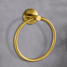 Pentro Round Brushed Yellow Gold Hand Towel Ring Wall Mounted - NZHomeware