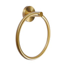 Pentro Round Brushed Yellow Gold Hand Towel Ring Wall Mounted - NZHomeware