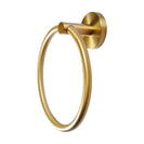 Pentro Round Brushed Yellow Gold Hand Towel Ring Wall Mounted - NZHomeware