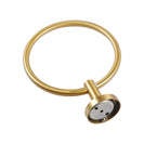 Pentro Round Brushed Yellow Gold Hand Towel Ring Wall Mounted - NZHomeware