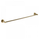 Pentro Round Brushed Yellow Gold Single Towel Rack Rail 900mm CUT TO SIZE Stainless Steel 304 - NZHomeware