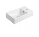 PICCOLO 420X220X500MM PLYWOOD WALL HUNG VANITY - BLACK AND LIGHT OAK WITH CERAMIC TOP - NZHomeware
