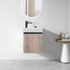 PICCOLO 420X220X500MM PLYWOOD WALL HUNG VANITY - BLACK AND LIGHT OAK WITH CERAMIC TOP - NZHomeware