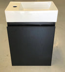 PICCOLO 420X220X500MM PLYWOOD WALL HUNG VANITY - BLACK WITH CERAMIC TOP - NZHomeware