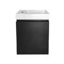 PICCOLO 420X220X500MM PLYWOOD WALL HUNG VANITY - BLACK WITH CERAMIC TOP - NZHomeware