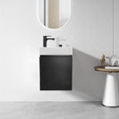PICCOLO 420X220X500MM PLYWOOD WALL HUNG VANITY - BLACK WITH CERAMIC TOP - NZHomeware
