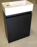 PICCOLO 420X220X500MM PLYWOOD WALL HUNG VANITY - BLACK WITH CERAMIC TOP - NZHomeware
