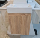 PICCOLO 420X220X500MM PLYWOOD WALL HUNG VANITY - LIGHT OAK WITH CERAMIC TOP - NZHomeware
